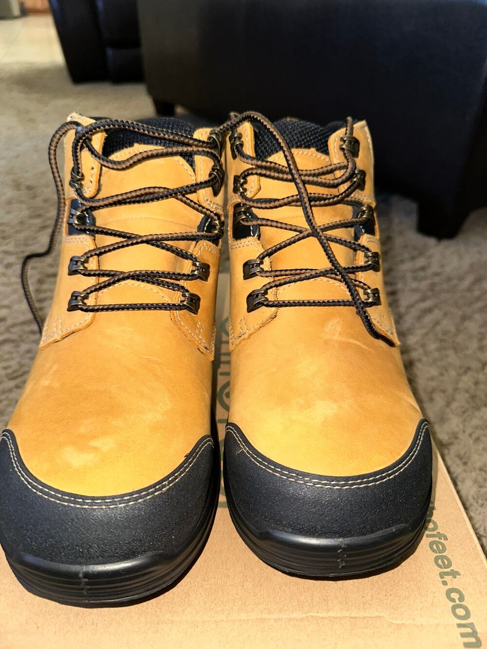 Orthofeet Mens 9D Safety-Related Granite Work Boots